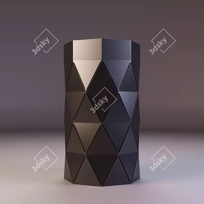 Metal Street Urn: Sleek and Durable 3D model image 2