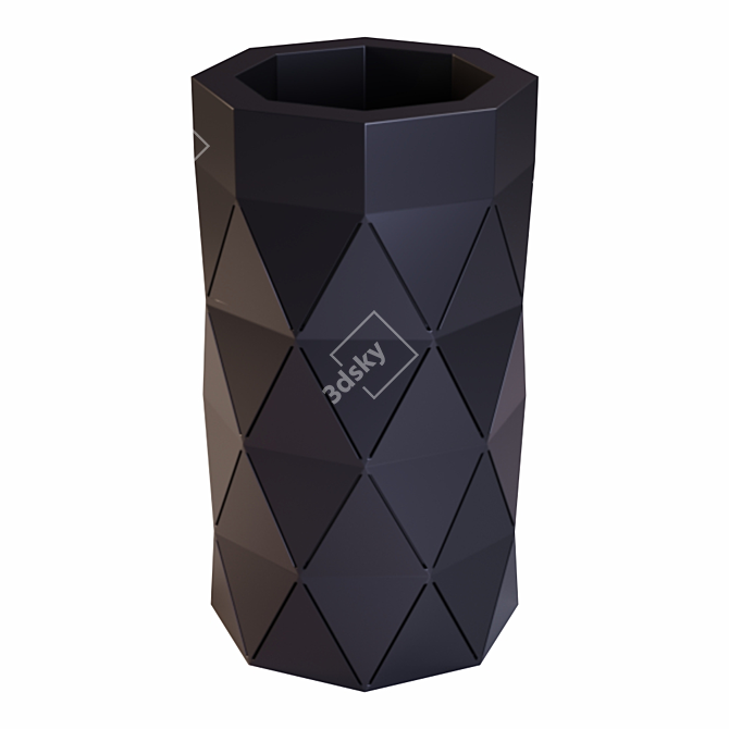 Metal Street Urn: Sleek and Durable 3D model image 5