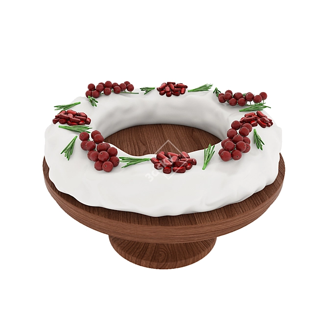 Delicious Fruit Berry Cake Collection 3D model image 3