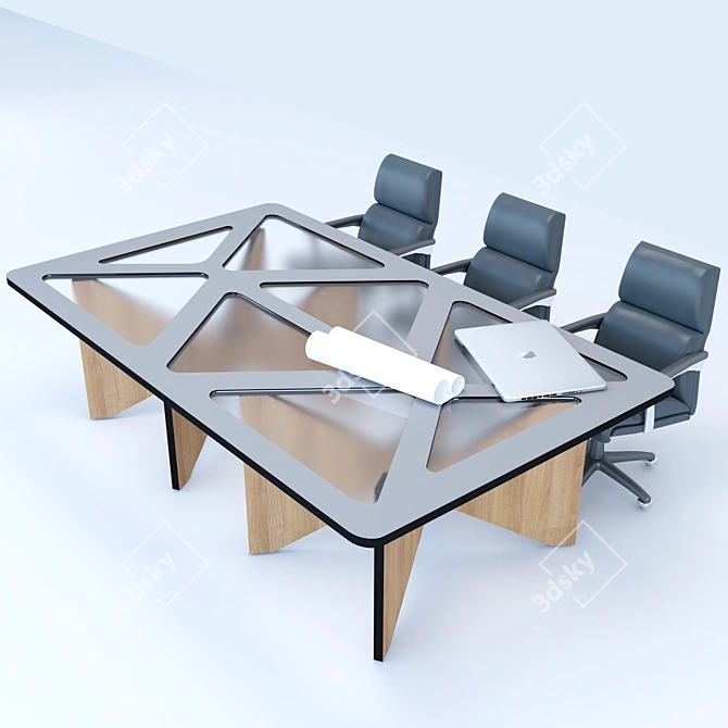 Customized Conference Table 3D model image 2