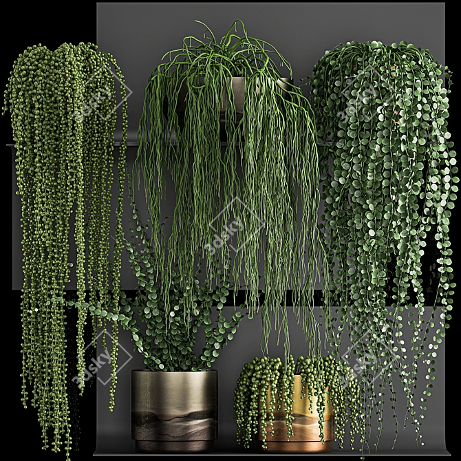 Title: Vertical Green Decor - Exotic & Tropical Plants 3D model image 1