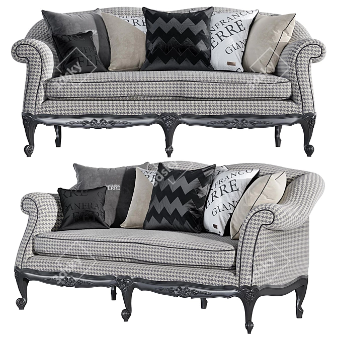 Gianfranco Ferre Nashville Two-Seat Sofa 3D model image 1