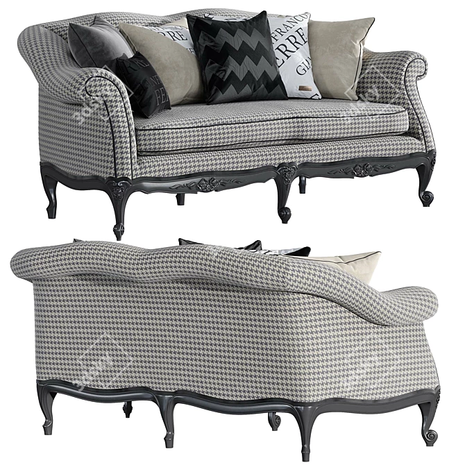 Gianfranco Ferre Nashville Two-Seat Sofa 3D model image 2