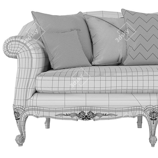 Gianfranco Ferre Nashville Two-Seat Sofa 3D model image 5