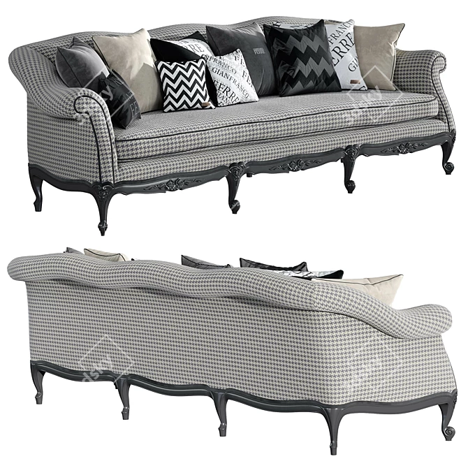 Gianfranco Ferre Home Nashville 3-Seat Sofa 3D model image 2