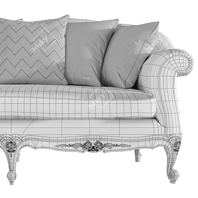 Gianfranco Ferre Home Nashville 3-Seat Sofa 3D model image 5