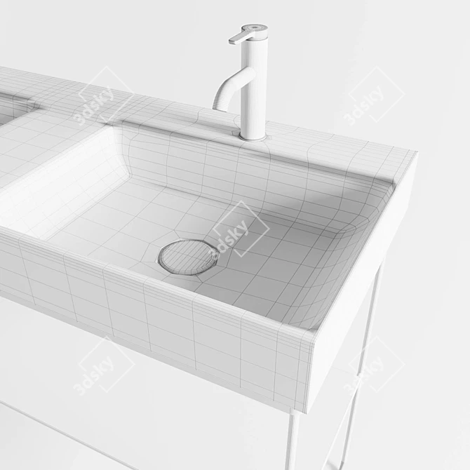 Duravit DuraSquare Double Console Set 3D model image 3