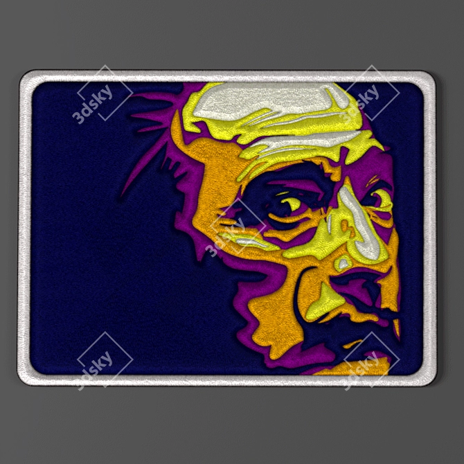 Abstract Vector Art Rug - "Masta Dali 3D model image 1