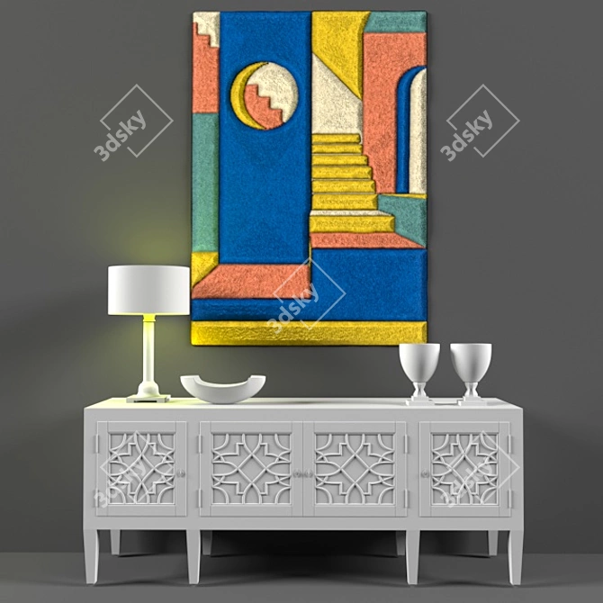 Vector Art Wall Decor 3D model image 2