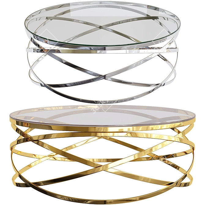 Elegant Allure Round Coffee Table 3D model image 1