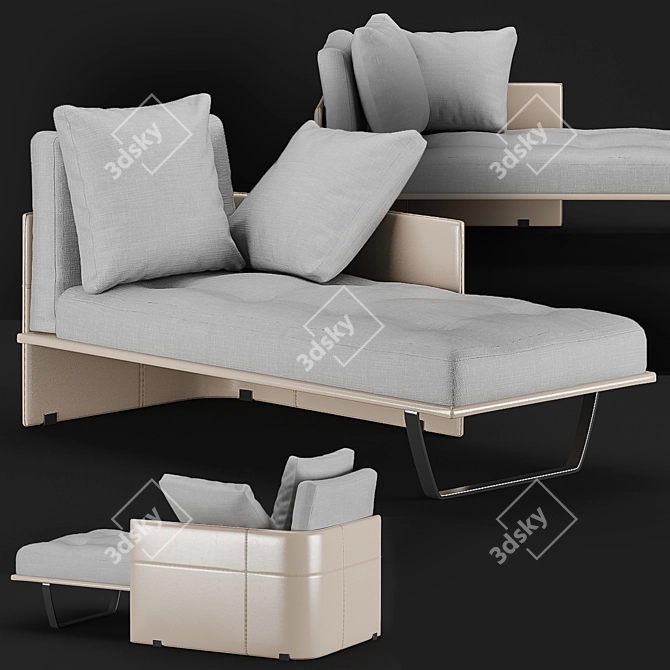 Elegant Minotti Chaise Longue 3D model image 1