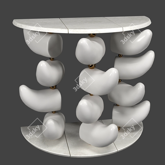 Tusks Console: Stunning Tr

ansitional Table 3D model image 1