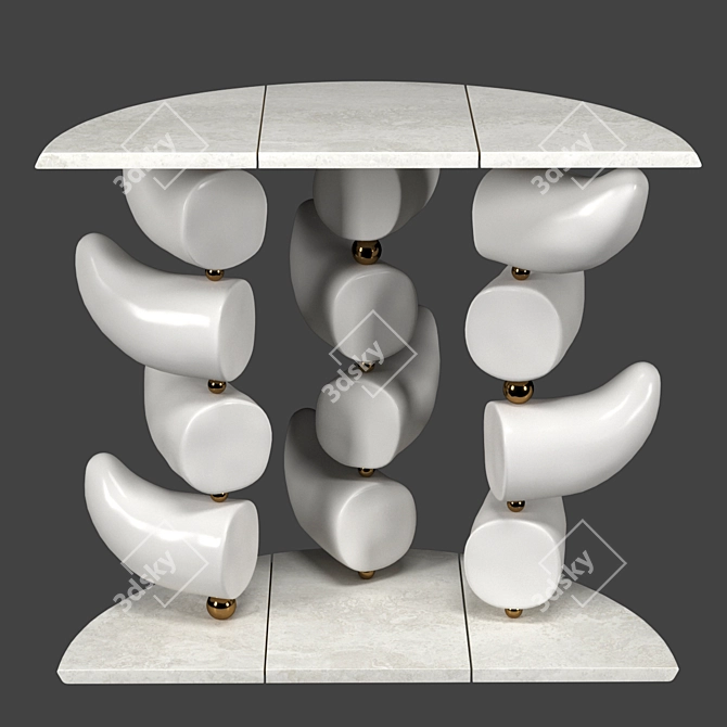 Tusks Console: Stunning Tr

ansitional Table 3D model image 3