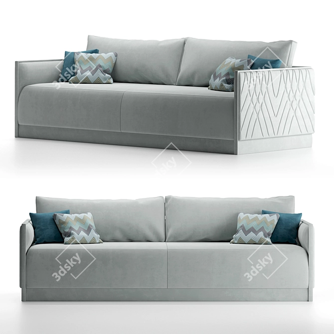 Modern Miami Sofa: Sleek Design 3D model image 1