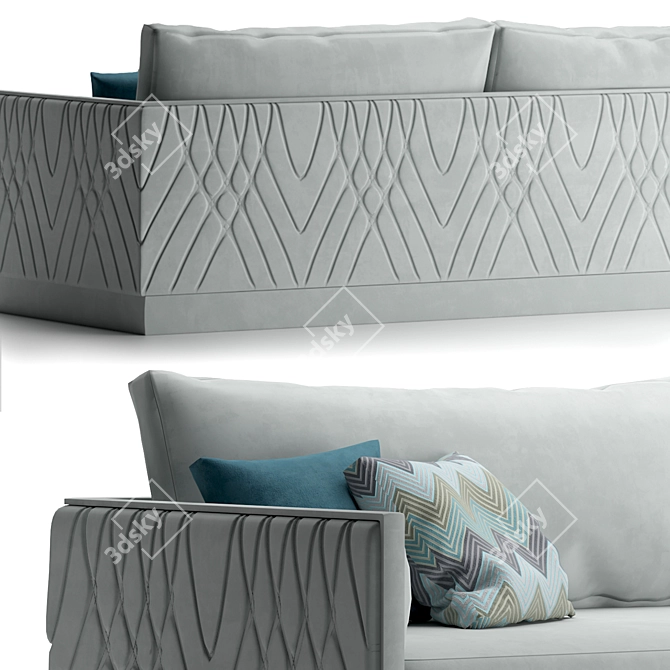 Modern Miami Sofa: Sleek Design 3D model image 2