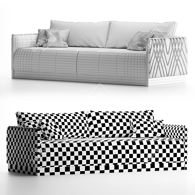 Modern Miami Sofa: Sleek Design 3D model image 3