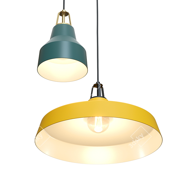 Modern Farmhouse Pendant Light 3D model image 3