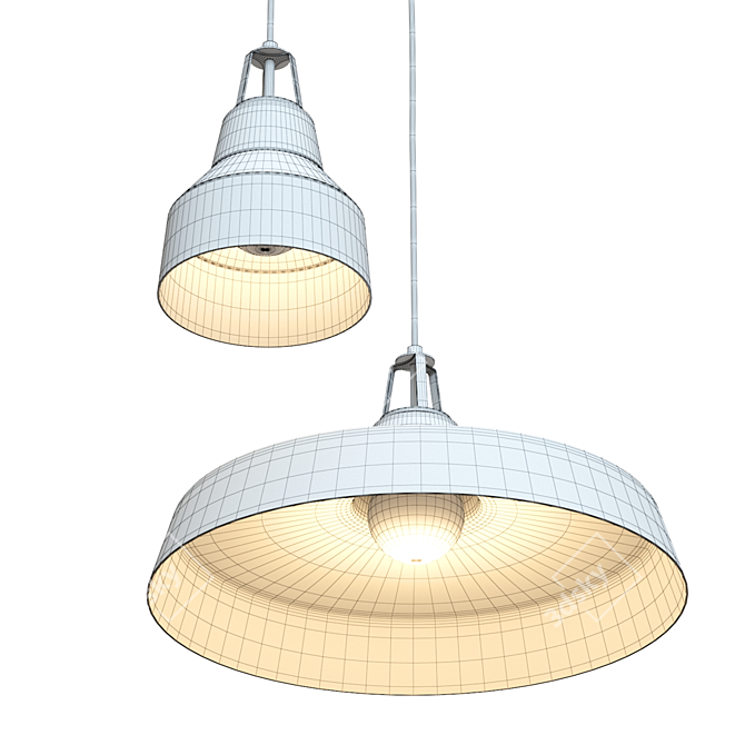 Modern Farmhouse Pendant Light 3D model image 4