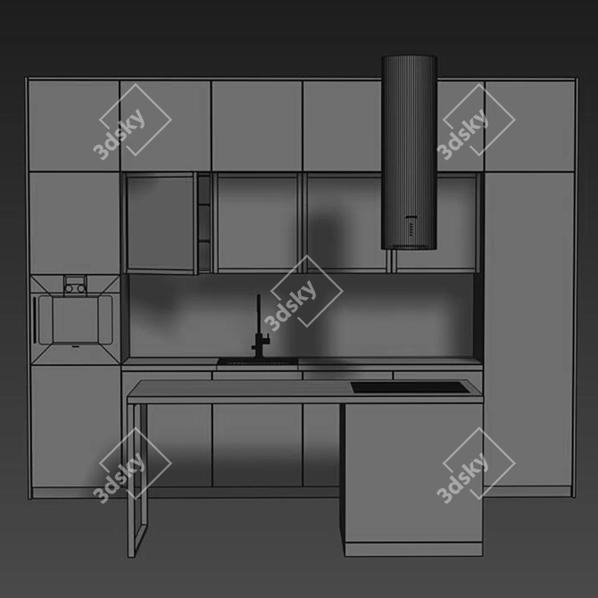 Modern Kitchen Design with High Quality Textures - 3dsmax2014 & V-ray 3D model image 5