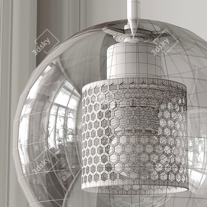 Catch Amber: Stylish Pendant Lighting 3D model image 1