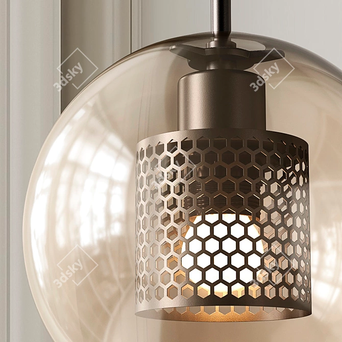 Catch Amber: Stylish Pendant Lighting 3D model image 4