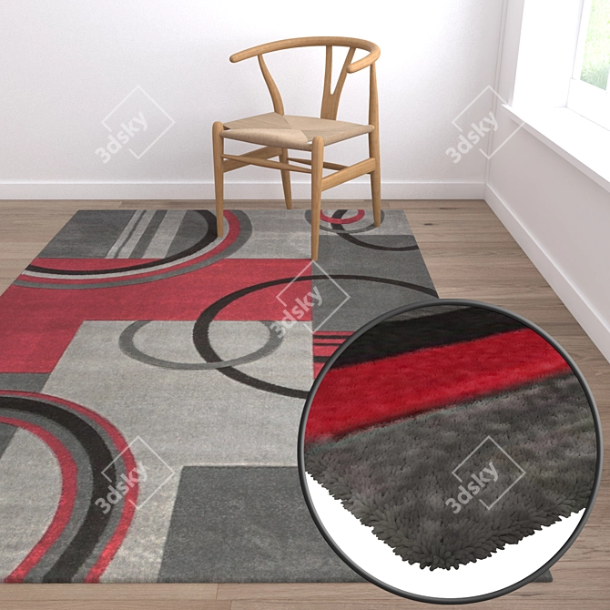 High-Quality Carpets Set 3D model image 5