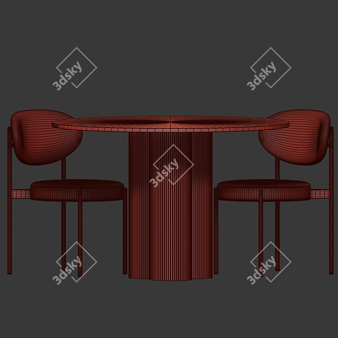 Wonder Dining Chair: Elegant and Comfortable 3D model image 4