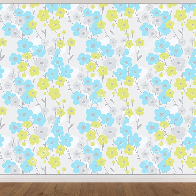 Seamless Wallpaper Set - 3 Shades 3D model image 4