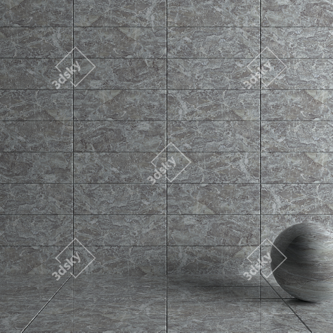 Jupiter Flora Wall Tiles: Stunning Multi-texture Designs 3D model image 3