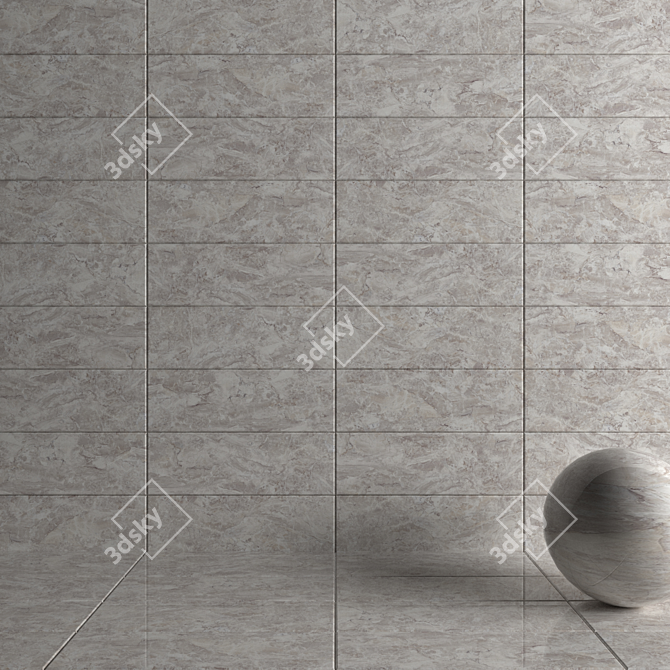 Jupiter Light Flora Wall Tiles 3D model image 3