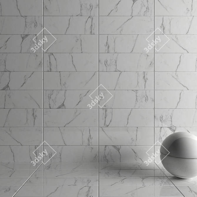 White Legacy Wall Tiles: Multi-Texture, 3D Max with HD Textures 3D model image 3