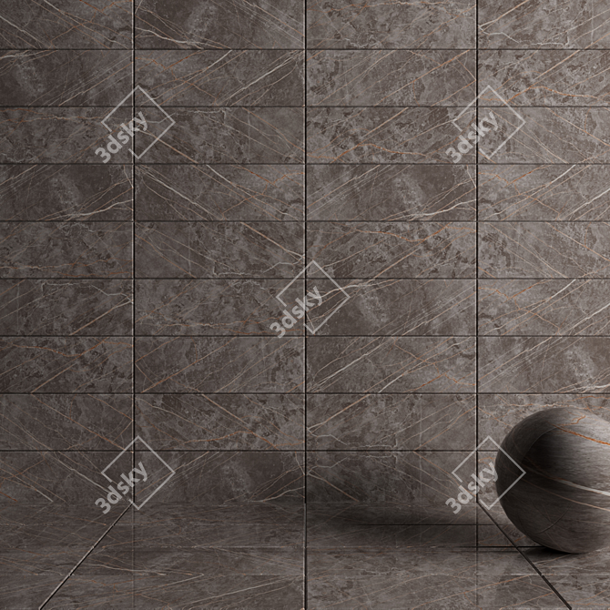 Elegant Fume Marble Wall Tiles 3D model image 3