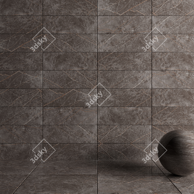 Elegant Fume Marble Wall Tiles 3D model image 3