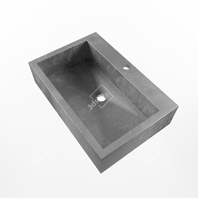 Concrete Screen Sink 3D model image 2