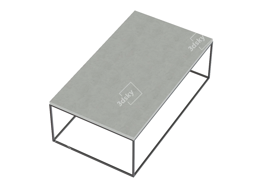 Niles Cement Coffee Table 3D model image 1