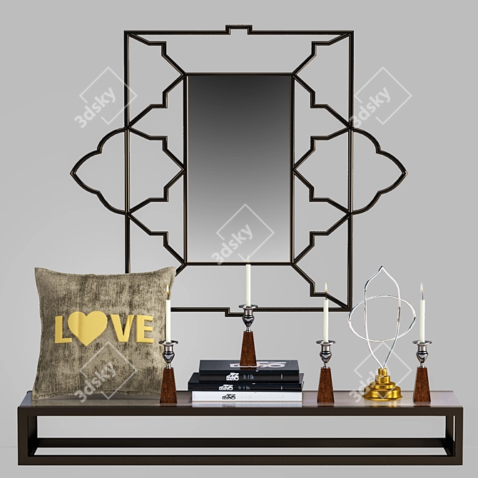 Elegant Decor Set with Corona 3D model image 1