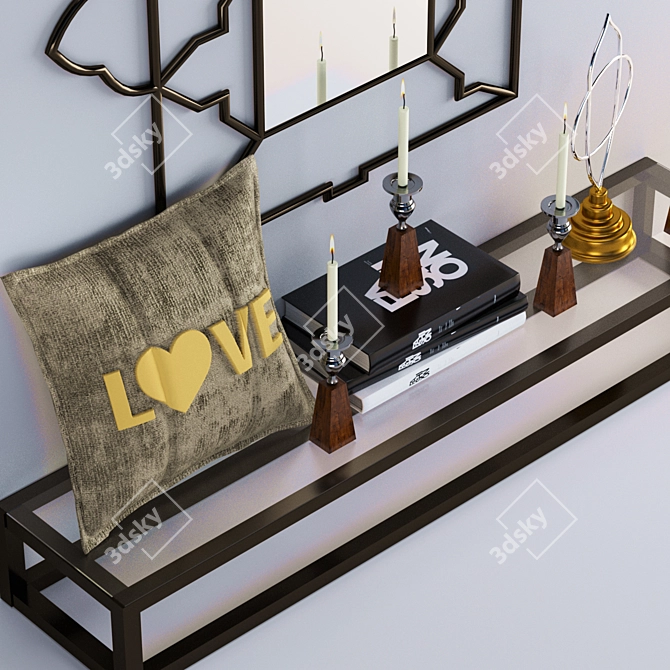 Elegant Decor Set with Corona 3D model image 3