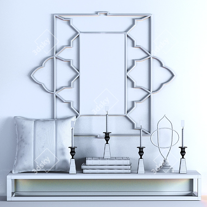 Elegant Decor Set with Corona 3D model image 4