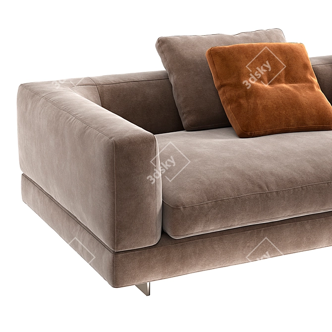 Luxurious Minotti Alexander Low Sofa (274cm) 3D model image 3