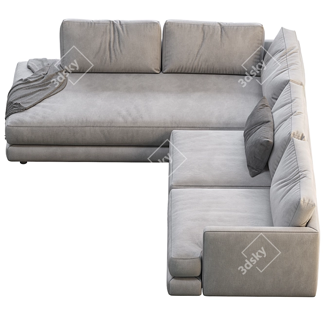 Haven 2-Piece Terminal Chaise Sectional 3D model image 2