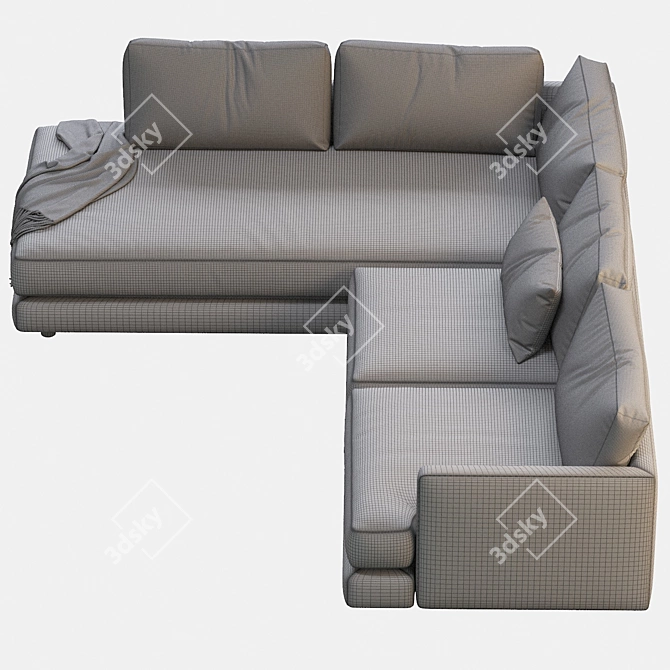 Haven 2-Piece Terminal Chaise Sectional 3D model image 3