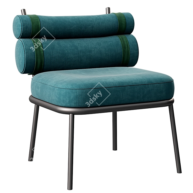 Luxury Roll Kettal Club Armchair 3D model image 2