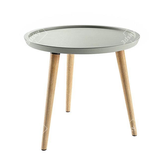 Sleek 500mm Ellos Side Table 3D model image 1