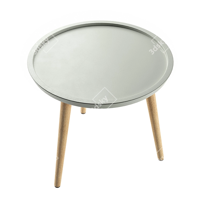 Sleek 500mm Ellos Side Table 3D model image 2