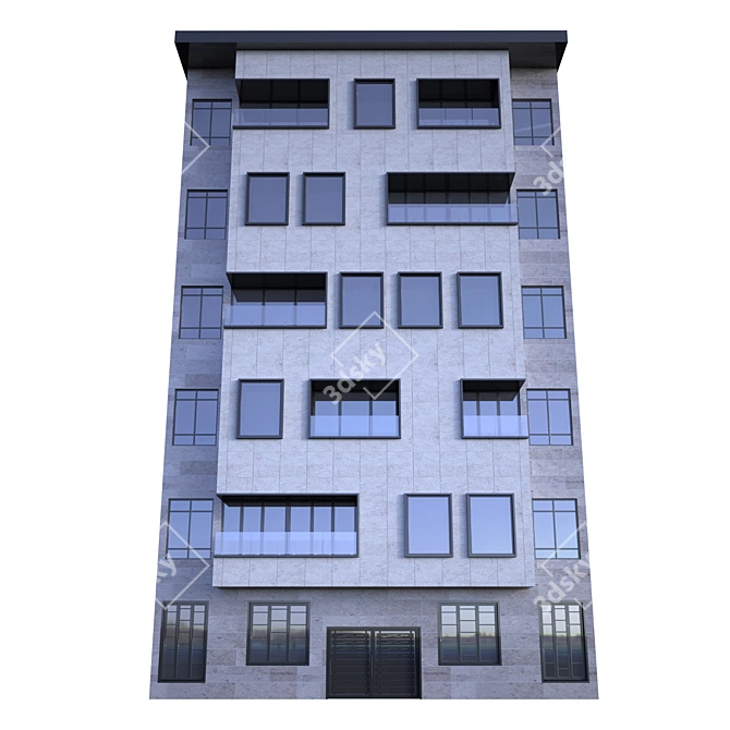 Modern Building Model Kit 3D model image 2