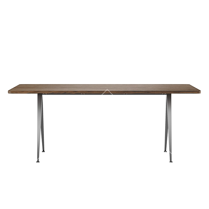 Smoked Oak Pyramid Table 02 3D model image 2