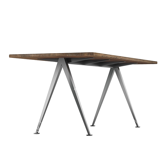 Smoked Oak Pyramid Table 02 3D model image 3