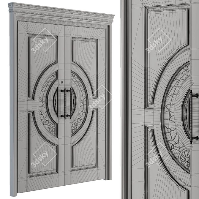 Elegant Entryway Essential: Classic Door 3D model image 3