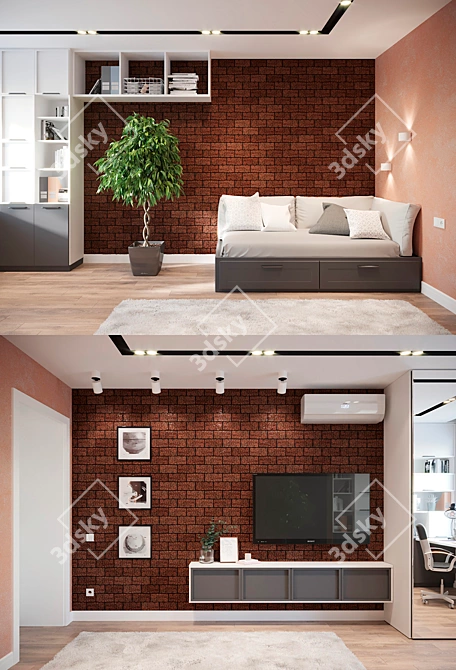 Taiga Essence Decorative Tile 3D model image 2