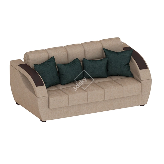 Modern Sofa with Cushions - Hoff Monreal 3D model image 2